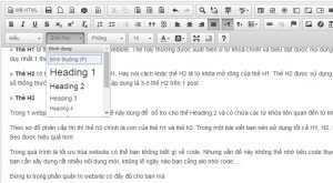 Sử dụng thẻ heading trong seo